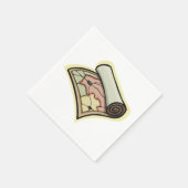 Scroll-Karten-Papier-Servietten Serviette (Ecke)