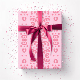 Scroll Lace in Pink Geschenkpapier
