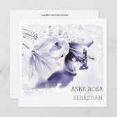 *~* Scroll Lily AR12 QR FOTO UAWG Floral Wedding Einladung (Vorne/Hinten)