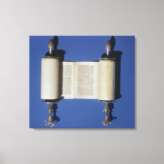 Scroll Miniatur Torah, 1765 Leinwanddruck (Vorderseite)