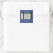 Scroll Miniatur Torah, 1765 Quadratischer Aufkleber (Tasche)