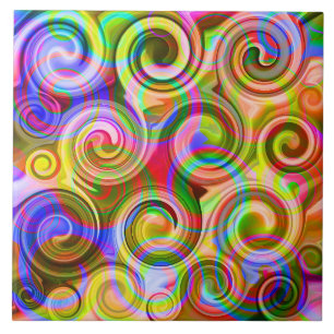 Scroll Pastell geometrisch abstrakt  Fliese