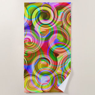Scroll Pastell geometrisch abstrakt Strandtuch