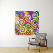 Scroll Pastell geometrisch abstrakt Wandteppich (Beispiel (Horizontal))