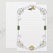Scroll Potter Wasp Linde Briefpapier (Vorne/Hinten)