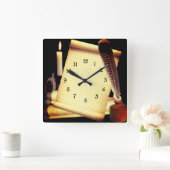 Scroll Quadratische Wanduhr (Zuhause)