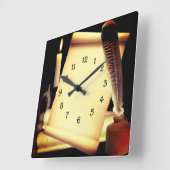 Scroll Quadratische Wanduhr (Winkel)