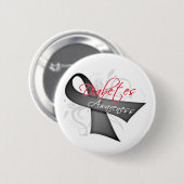 Scroll Ribbon - Diabetes-Bewusstsein Button (Vorne & Hinten)