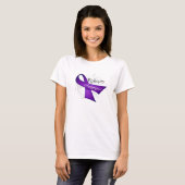 Scroll Ribbon - Epilepsie Bewusstsein T-Shirt (Vorne ganz)
