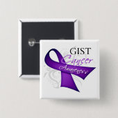 Scroll Ribbon GIST Krebsbewusstsein Button (Vorne & Hinten)