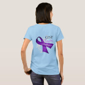 Scroll Ribbon GIST Krebsbewusstsein T-Shirt (Schwarz voll)