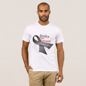 Scroll Ribbon - Hirntumorbewusstsein T-Shirt (Vorne ganz)