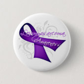 Scroll Ribbon Leiomyosarcoma Bewusstsein Button (Vorderseite)