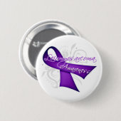 Scroll Ribbon Leiomyosarcoma Bewusstsein Button (Vorne & Hinten)
