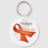 Scroll Ribbon - Multiple Sklerose-Bewusstsein Schlüsselanhänger (Vorderseite)