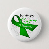 Scroll Ribbon Nierenkrebs Bewusstsein Button (Vorderseite)