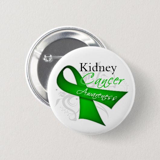 Scroll Ribbon Nierenkrebs Bewusstsein Button (Vorne & Hinten)