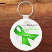 Scroll Ribbon Non-Hodgkin's Lymphom Bewusstsein Schlüsselanhänger (Vorderseite)