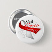 Scroll Ribbon Oral Cancer Awareness Button (Vorne & Hinten)