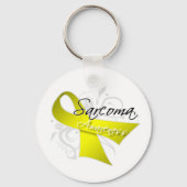 Scroll Ribbon Sarcoma Bewusstsein Schlüsselanhänger (Vorderseite)