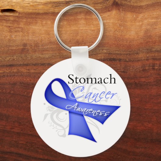 Scroll Ribbon Stomach Krebs Bewusstsein Schlüsselanhänger (Vorderseite)