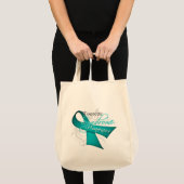 Scroll Ribbon - Tourette Syndrome Awareness Tragetasche (Vorderseite (Produkt))