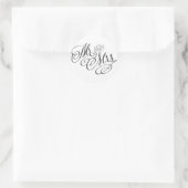 Scroll Schriftart und Frau Wedding Sticker (Tasche)