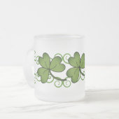 Scroll & Shamrock Mattglastasse (Vorderseite Links)