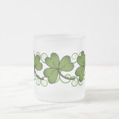 Scroll & Shamrock Mattglastasse (Mittel)