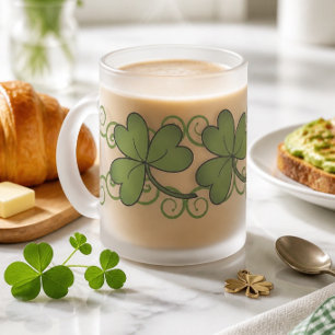 Scroll & Shamrock Mattglastasse