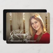 Scroll Skript-Abschluss-Foto-Overlay Einladung (Vorne/Hinten)