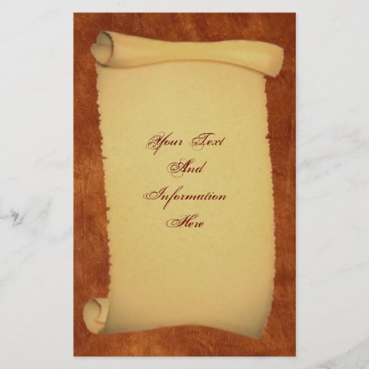 Scroll Stationery Briefpapier (Vorderseite)