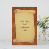 Scroll Stationery Briefpapier (Stehend Vorderseite)