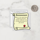 Scroll Style Ankündigung (Vorderseite/Rückseite Beispiel)