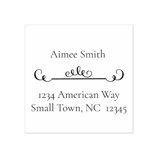 Scroll Text Divider Art Briefmarke Gummistempel (Prägung)