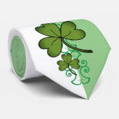 Scroll- und Shamrock-Herren-Schlips Krawatte (Gerollt)