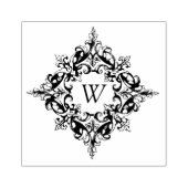 Scrolled Frame mit benutzerdefinierten Monogrammen Gummistempel (Prägung)