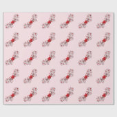 Scrolled Hearts Romantic Geschenkpapier (Flach)
