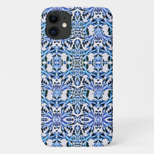 Scrolled Leaf Blue Case-Mate iPhone Hülle