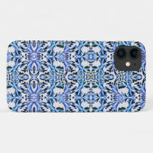 Scrolled Leaf Blue Case-Mate iPhone Hülle (Rückseite (Horizontal))