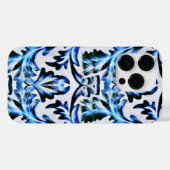 Scrolled Leaf Blue Case-Mate iPhone Hülle (Rückseite (Horizontal))