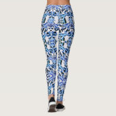 Scrolled Leaf Blue Leggings (Rückseite)