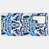 Scrolled Leaf Blue Samsung Galaxy Fall Hülle (Rückseite (Horizontal))