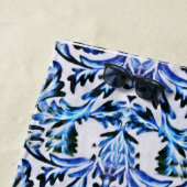 Scrolled Leaf Blue Strandtuch (Beispiel)