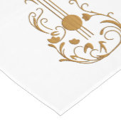 Scrolled Wood Guitar Mittelgroßer Tischläufer (Ecke)