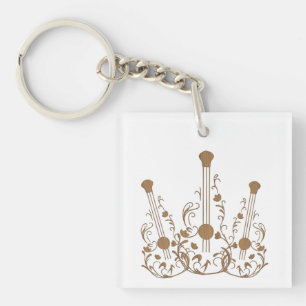 Scrolled Wood Guitars Schlüsselanhänger