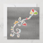 Scrollen Blumendusche Einladung (Rückseite)