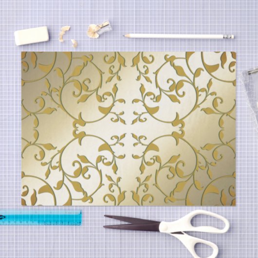 Scrollen von Gold-Blätter Seidenpapier (Handwerk)