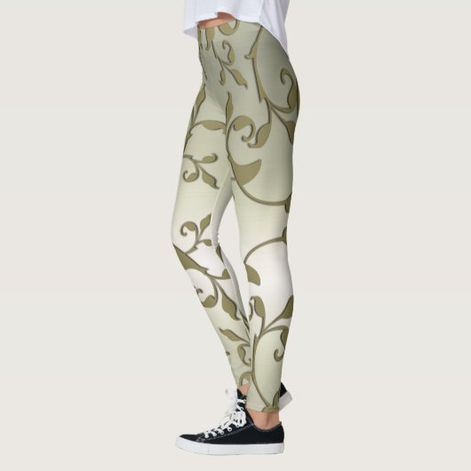 Scrollen von Olivenöl-Blätter Leggings (Links)