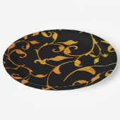 Scrollen von Rost und BLack Pappteller (Schrägansicht)